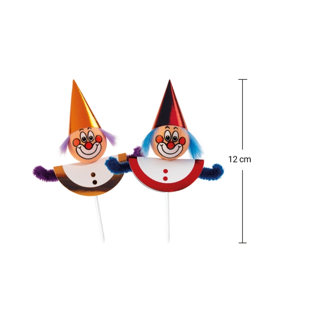 100 Stück Chenille Einstecker Clowns 