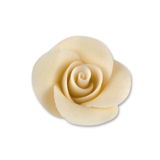 Günthart 24 Rosen weiß, klein aus Marzipan 