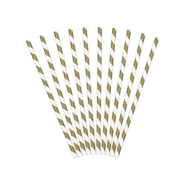 10 Strohhalme, gold 