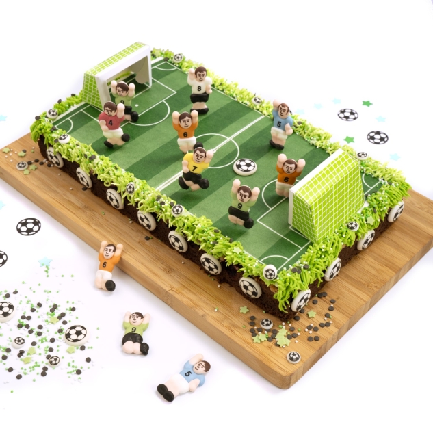 BackDecor Fußballfeld-Aufleger aus Zucker 