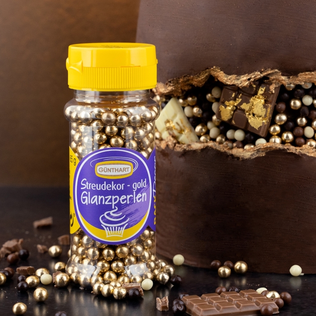 BackDecor Streudekor Glanz-Perlen Gold, 65g 