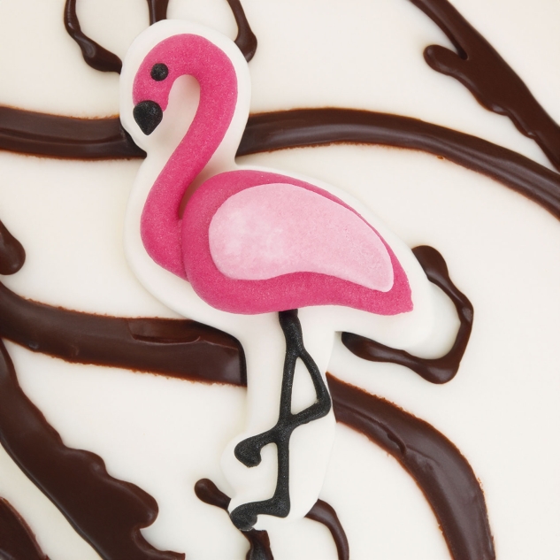 Günthart 48 Flamingos, flach aus Zucker 