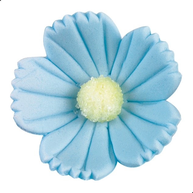 Günthart 24 Blumen hellblau aus Zucker 