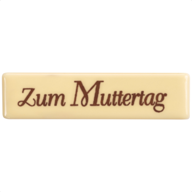 Günthart 96 Stück Schriftstreifen Zum Muttertag, weiße Schokolade 