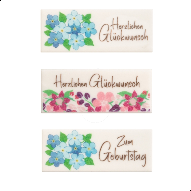 24 Stück Dekorstreifen Zum Geburtstag und Herzlichen Glückwunsch, gemischt 