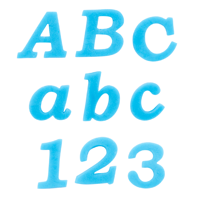 Alphabet und Zahlen | Fondantform aus Silikon 