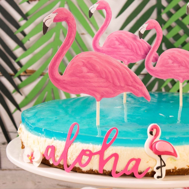 6 Aloha Papierdekorationen 