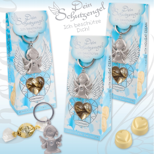 12 Stück Schlüsselanhänger Engel an Box 