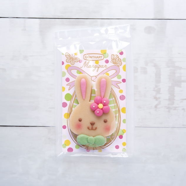 Günthart 10 Stück Hasen Gesicht und Küken mit Kulleraugen aus feinem Marzipan 