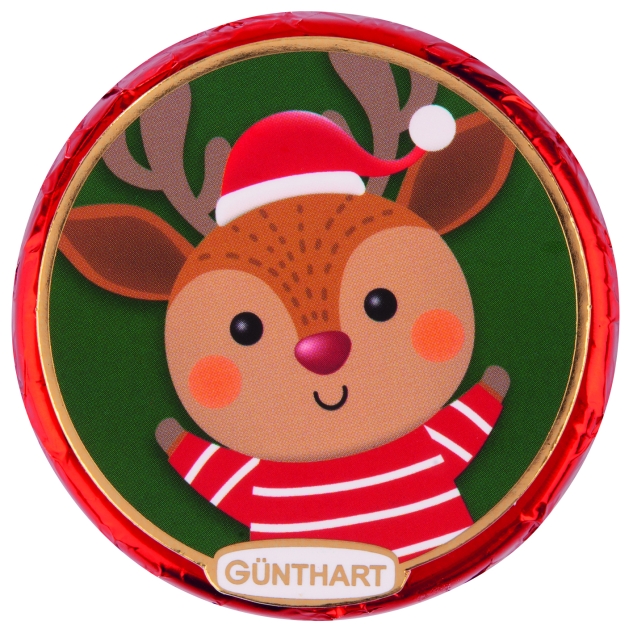 Günthart 40 Pralinentaler mit vier verschiedene Weihnachtsmotive 