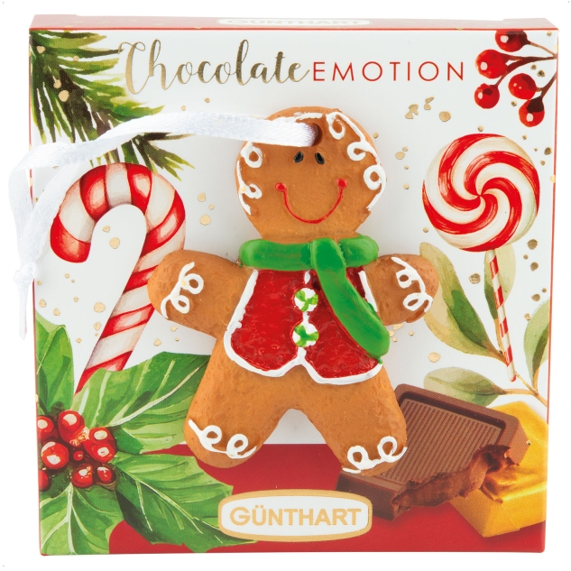 10 Stück Pralinenpräsent mit Lebkuchenfiguren und Carre-Pralinen 