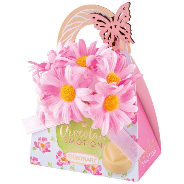 Günthart 16 Stück Pralinentäschchen Blumenstrauch mit Schmetterling 