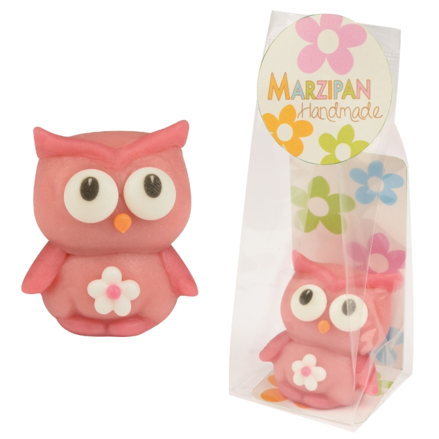 Günthart 12 Marzipan Eule im Cellophan Beutel 