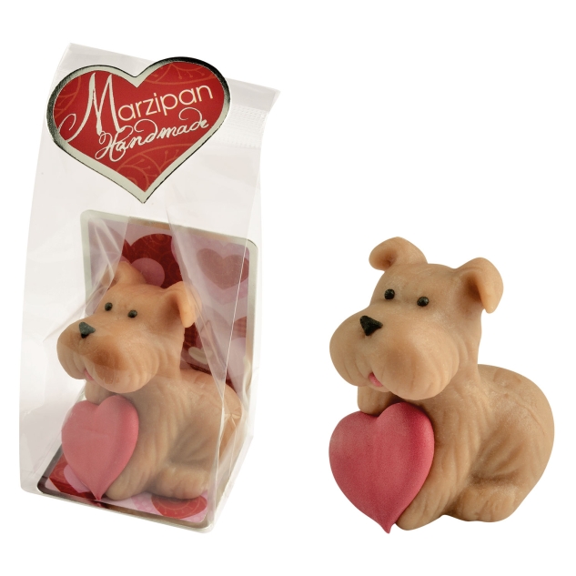 Günthart 12 Marzipan Tiere mit Herz im Cellophan Beutel 