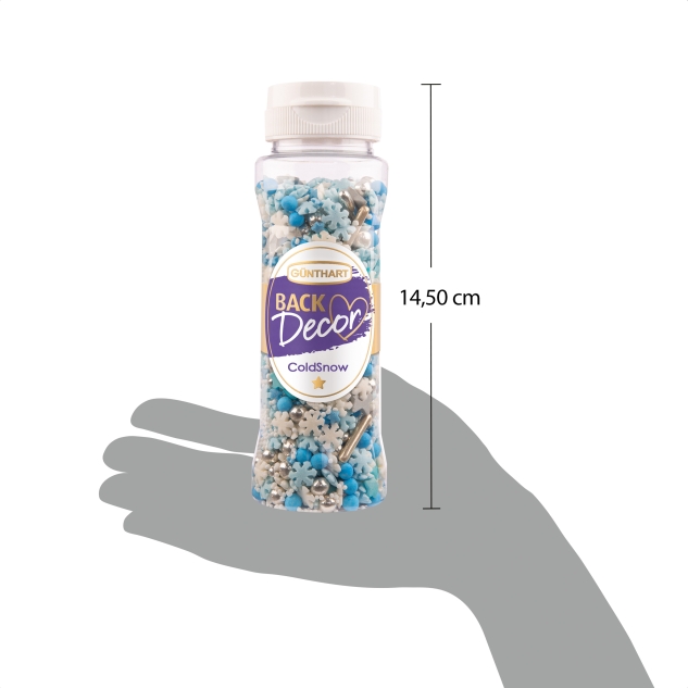 BackDecor 5 Stück Premium Streuselmix Cold Snow 