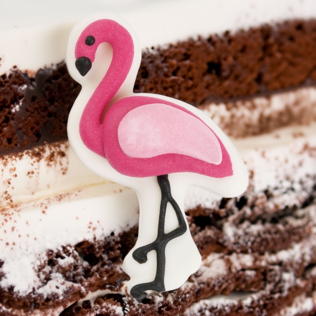 Günthart 48 Flamingos, flach aus Zucker 