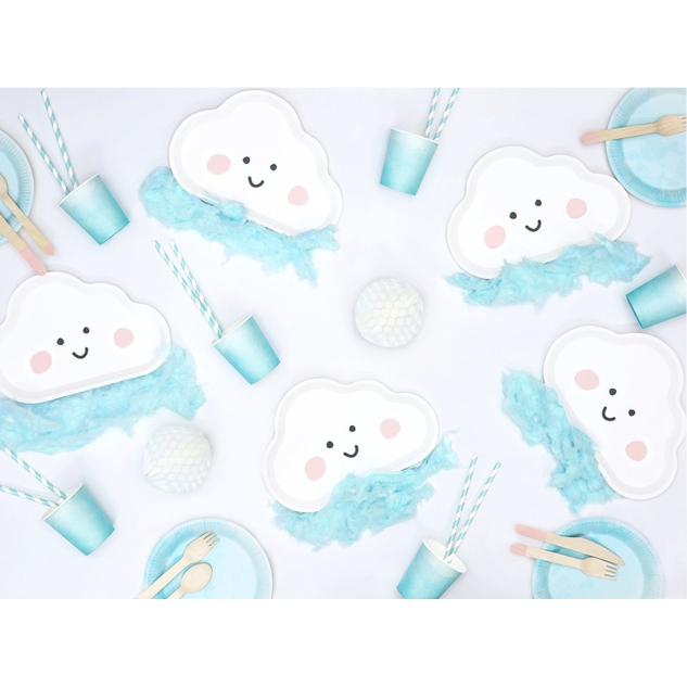 6 Trinkbecher mit Watercolor Effekt 