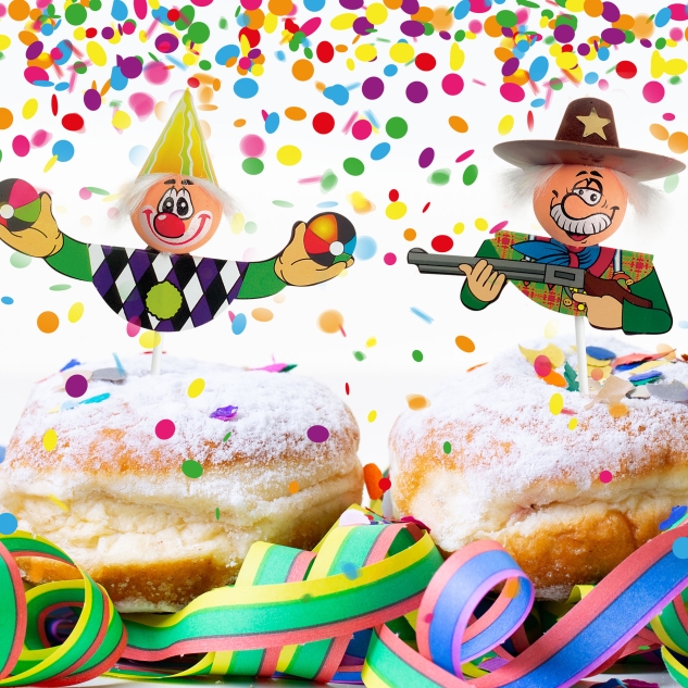 Günthart 100 Chenille-Einstecker Karneval 