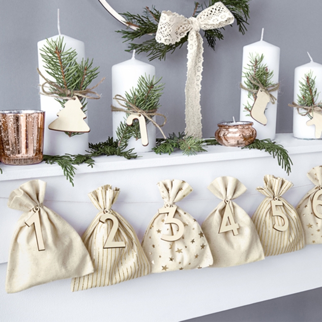 Adventskalender Säckchen, 24 teilig 