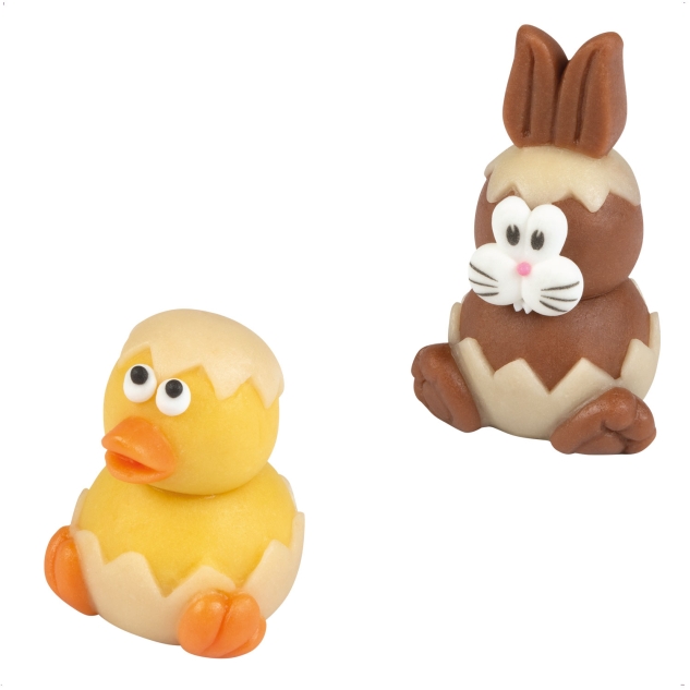 Günthart 12 Stück Marzipan Hase und Ente 