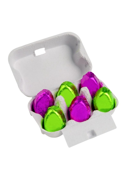 Günthart 12 Mini-Eierkartons mit bunten Pralineneiern 