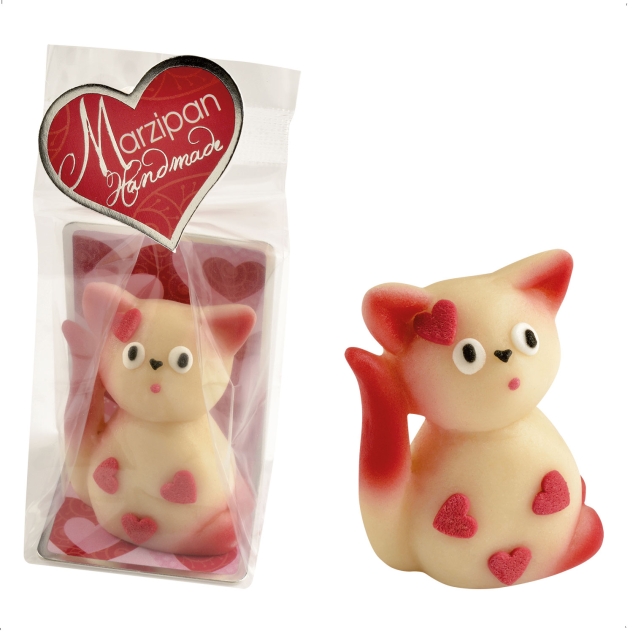 Günthart 12 Marzipan Tiere mit Herz im Cellophan Beutel 