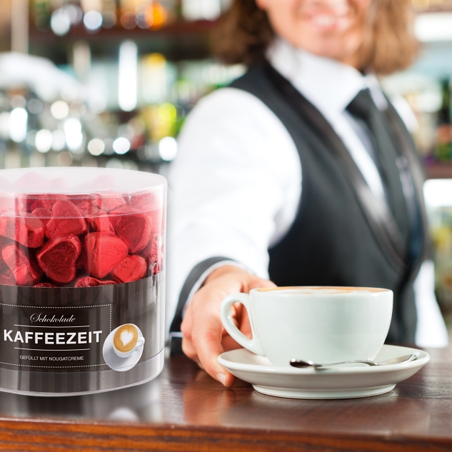 Günthart 150 rote Herzen aus Schokolade | Kaffeezeit | 
