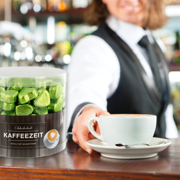 Günthart 150 grüne  Herzen aus Schokolade | Kaffeezeit 