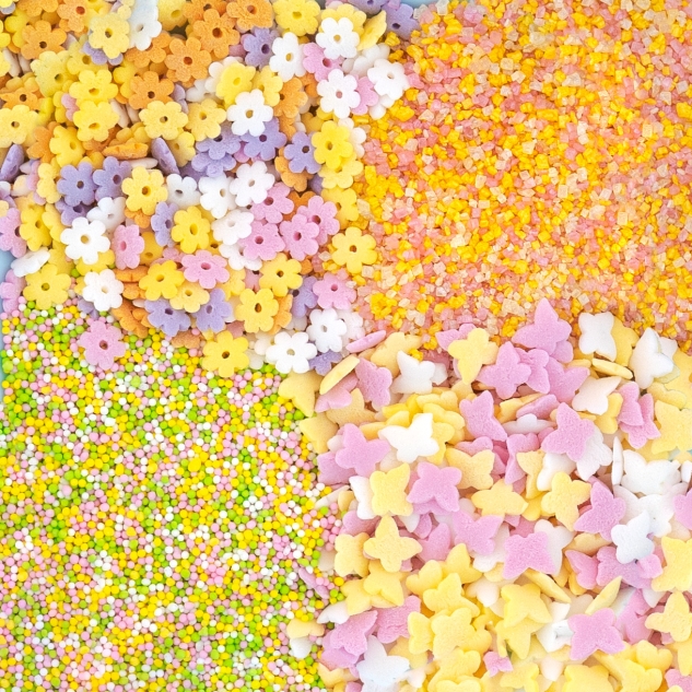 BackDecor Streusel Mix Blütentraum bunte Streusel Zuckerdeko 