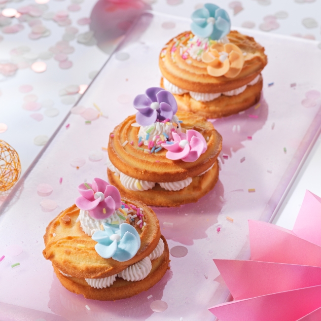 BackDecor 15 Pastell Blumen aus Zucker 