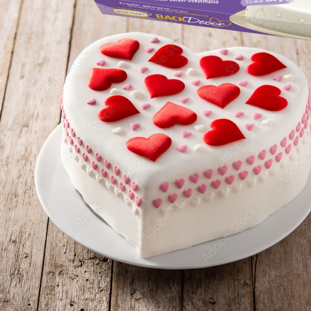 BackDecor Tortendecke weiß aus Zucker, Ø 36 cm 