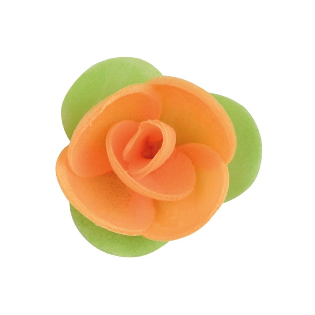 150 Stück Oblaten Rosen bunt in 6 Farben orange, gelb, rot, rosa, blau, grün, weiss 