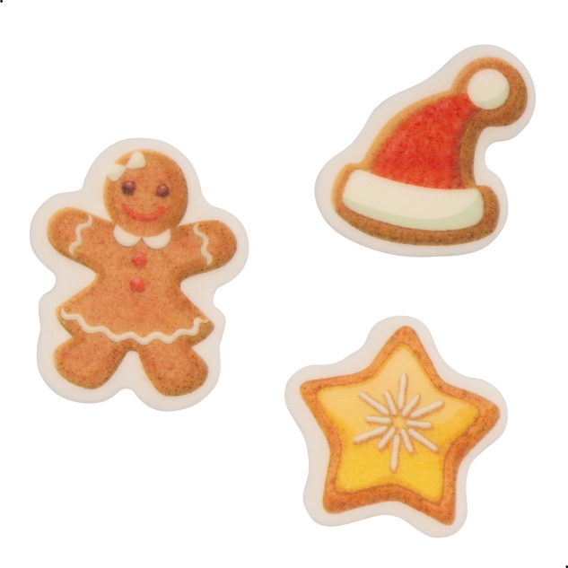 100 Stück Dekor Kleinteile Weihnachten, sortiert 