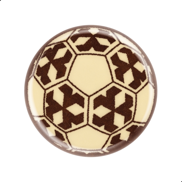 200 Stück Aufleger Fußball, weiße Schokolade, erschiedene Motive 