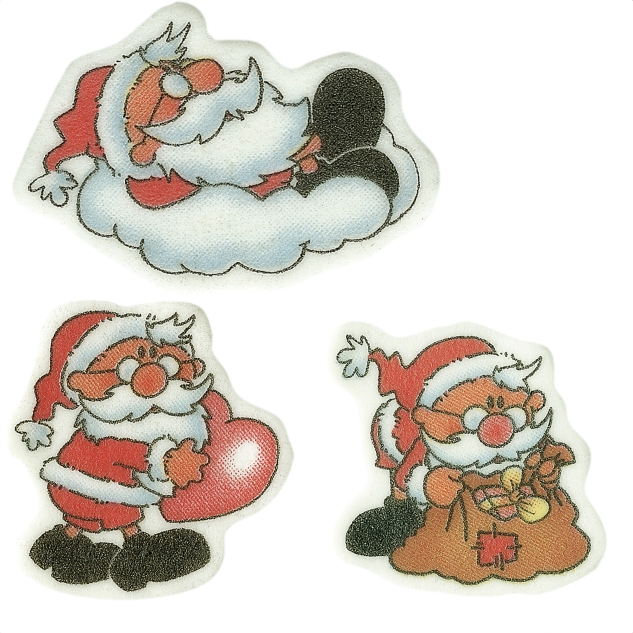 100 Nikolaus- Kleinteile aus Dekormasse, sortiert 