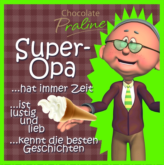 Günthart 12 Stück Pralinenbox Superfamily Täschchen rot blau rosa braun schwarz grün lila orange 