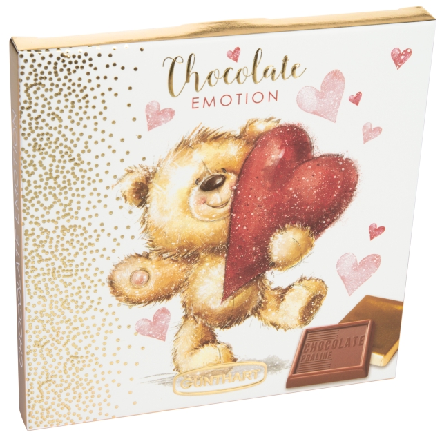 Günthart 16 Chocolate Praliné Präsent Bärenmotiv 