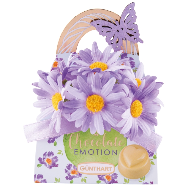 Günthart 16 Stück Pralinentäschchen Blumenstrauch mit Schmetterling 