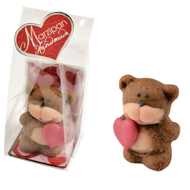 Günthart 12 Marzipan Tiere mit Herz im Cellophan Beutel 