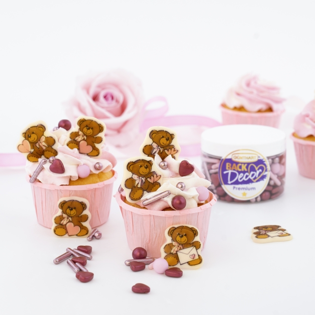 Süße Einhörner und Teddies aus weißer Kuvertüre SET 