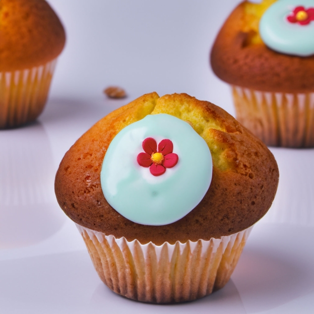 120 Stück Bunte Feinzucker-Blumen 
