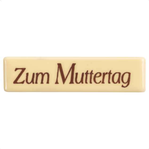 Günthart 96 Stück Schriftstreifen Zum Muttertag, weiße Schokolade 