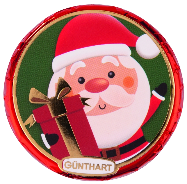 Günthart 40 Pralinentaler mit vier verschiedene Weihnachtsmotive 