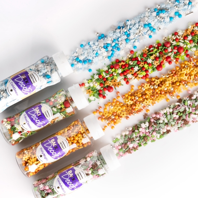 BackDecor 5 Stück Premium Streuselmix Candy Rudolph 