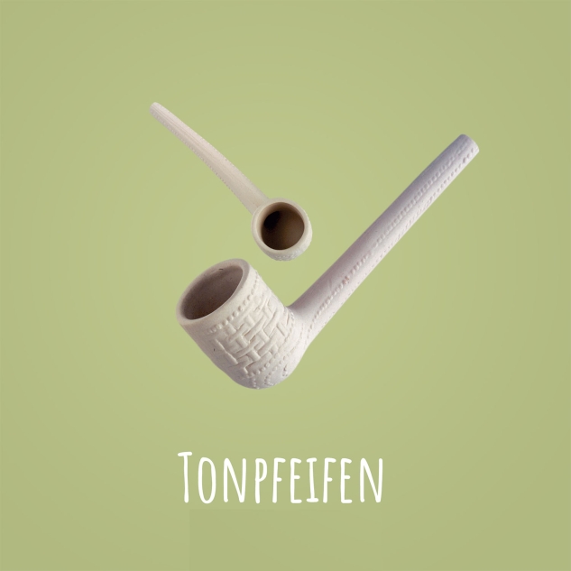 10 Stück Tonpfeifen 