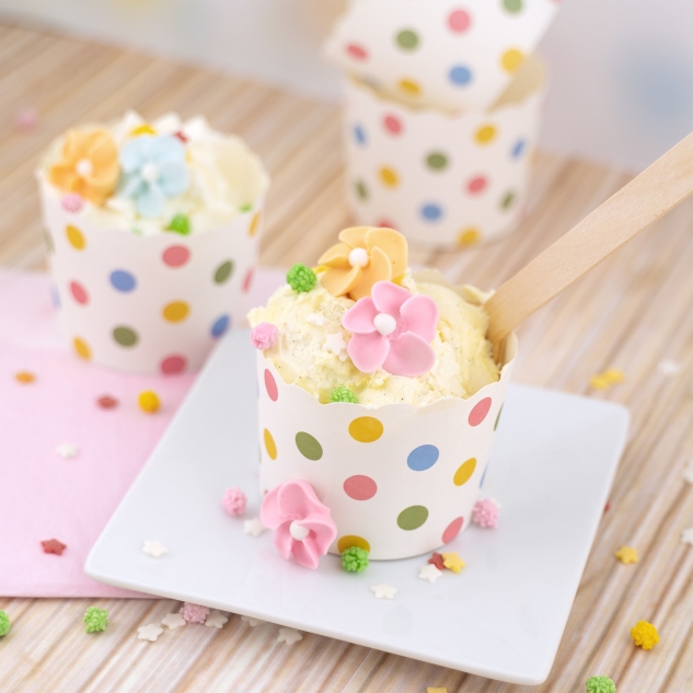 BackDecor 15 Pastell Blumen aus Zucker 