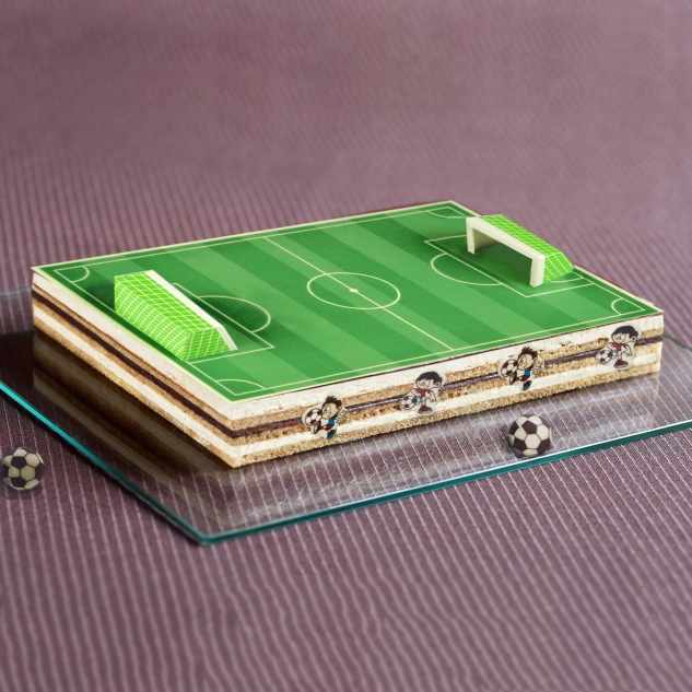 BackDecor Fußballfeld-Aufleger aus Zucker 