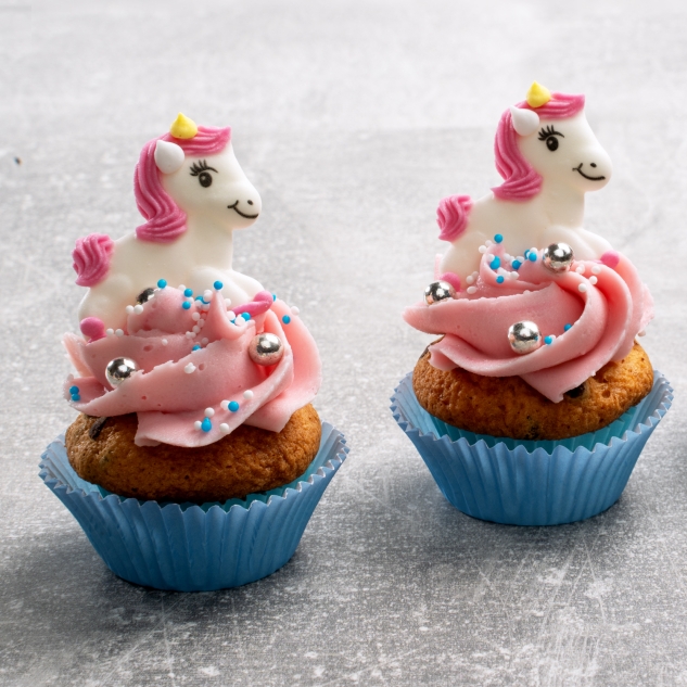 BackDecor 8 Einhörner aus Zucker, VKE mit 15 Stück 