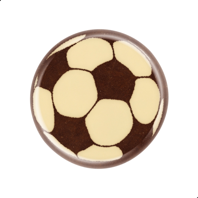 200 Stück Aufleger Fußball, weiße Schokolade, erschiedene Motive 