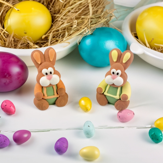 48 Zucker- Osterhasen, sitzend 